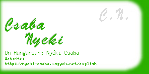 csaba nyeki business card